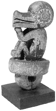 Статуэтка сидящего человека с птичьей головой с Соломоновых островов